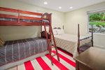Lower Level Twin Bunk Bedroom with a full bed